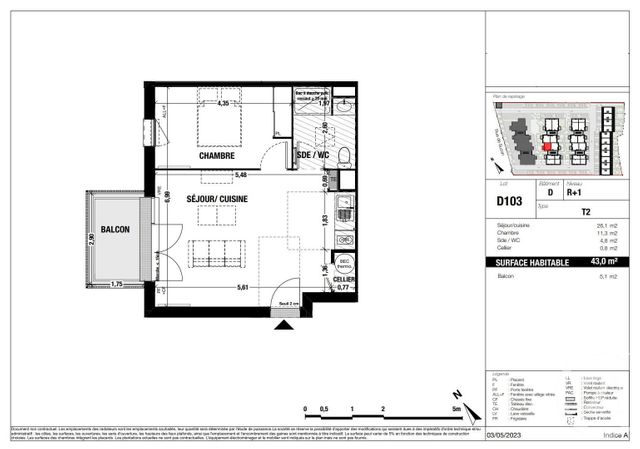 Appartement T2 à vendre - 2 pièces - 43.1 m2 - BELIN BELIET - 33 - AQUITAINE - Century 21 Duprat & Associés