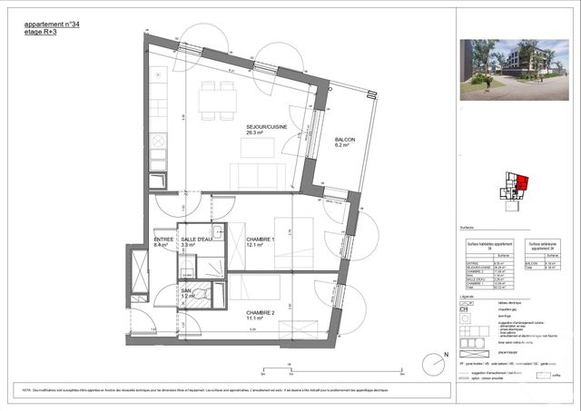 Afficher la photo en grand Appartement T3 à vendre - 3 pièces - 62.22 m2 - BIGANOS - 33 - AQUITAINE - Century 21 Duprat & Associés