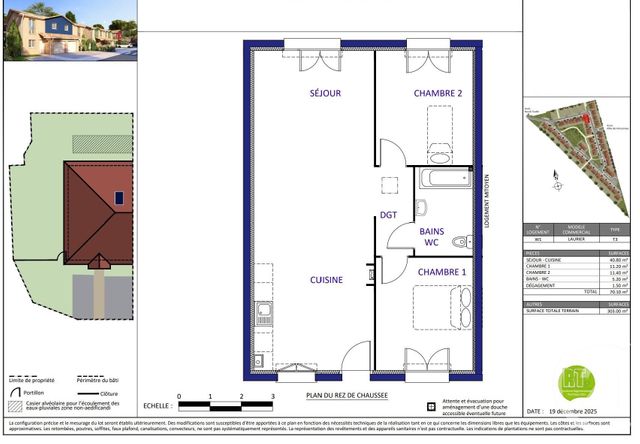 maison à vendre - 3 pièces - 70.1 m2 - BIGANOS - 33 - AQUITAINE - Century 21 Duprat & Associés