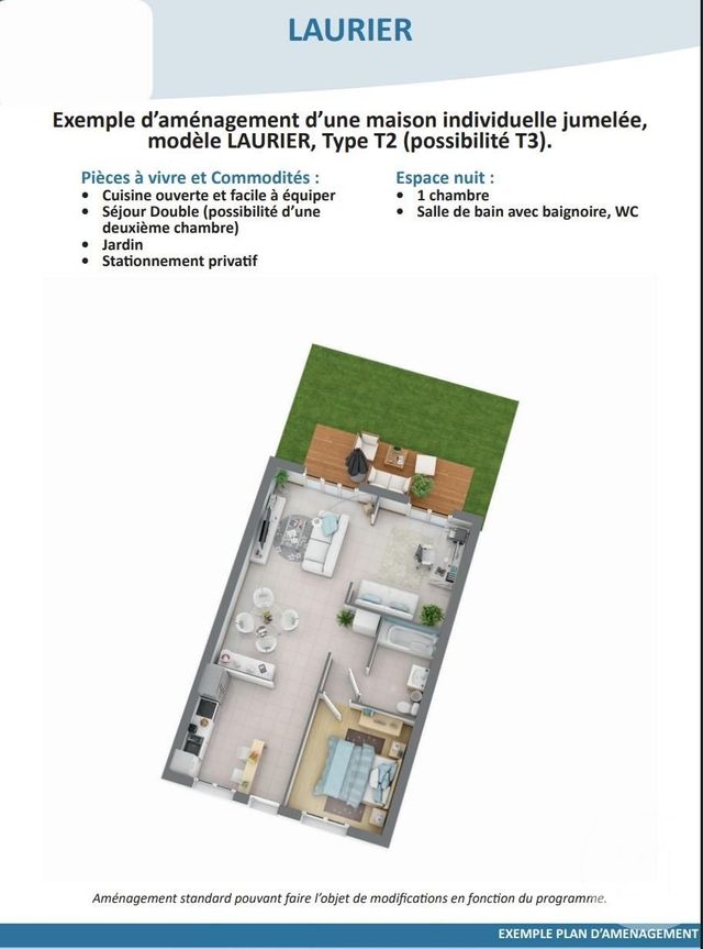 maison à vendre - 3 pièces - 70.1 m2 - BIGANOS - 33 - AQUITAINE - Century 21 Duprat & Associés